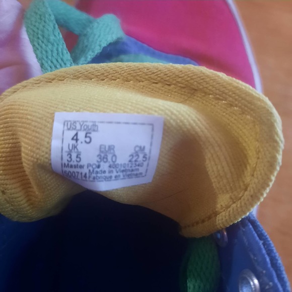 Vans Ward Youth Primary Colors Skate Shoes Size 4.5 - Picture 9 of 13